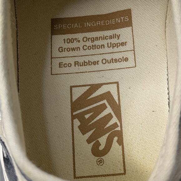 Vans Womens 8 / Mens 6.5 Old Skool Sneakers Eco Theory Asphalt Natural Shoes - Picture 4 of 10